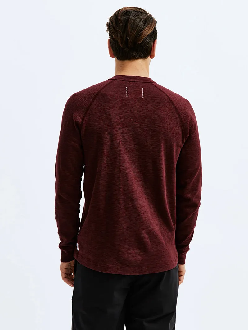 1X1 Slub Henley Crimson