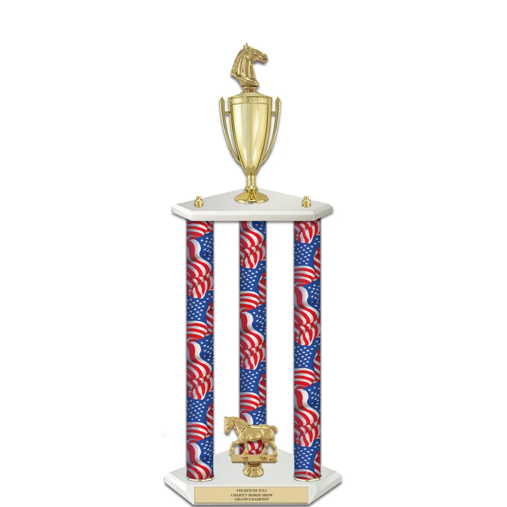 26" White Finished Award Trophy