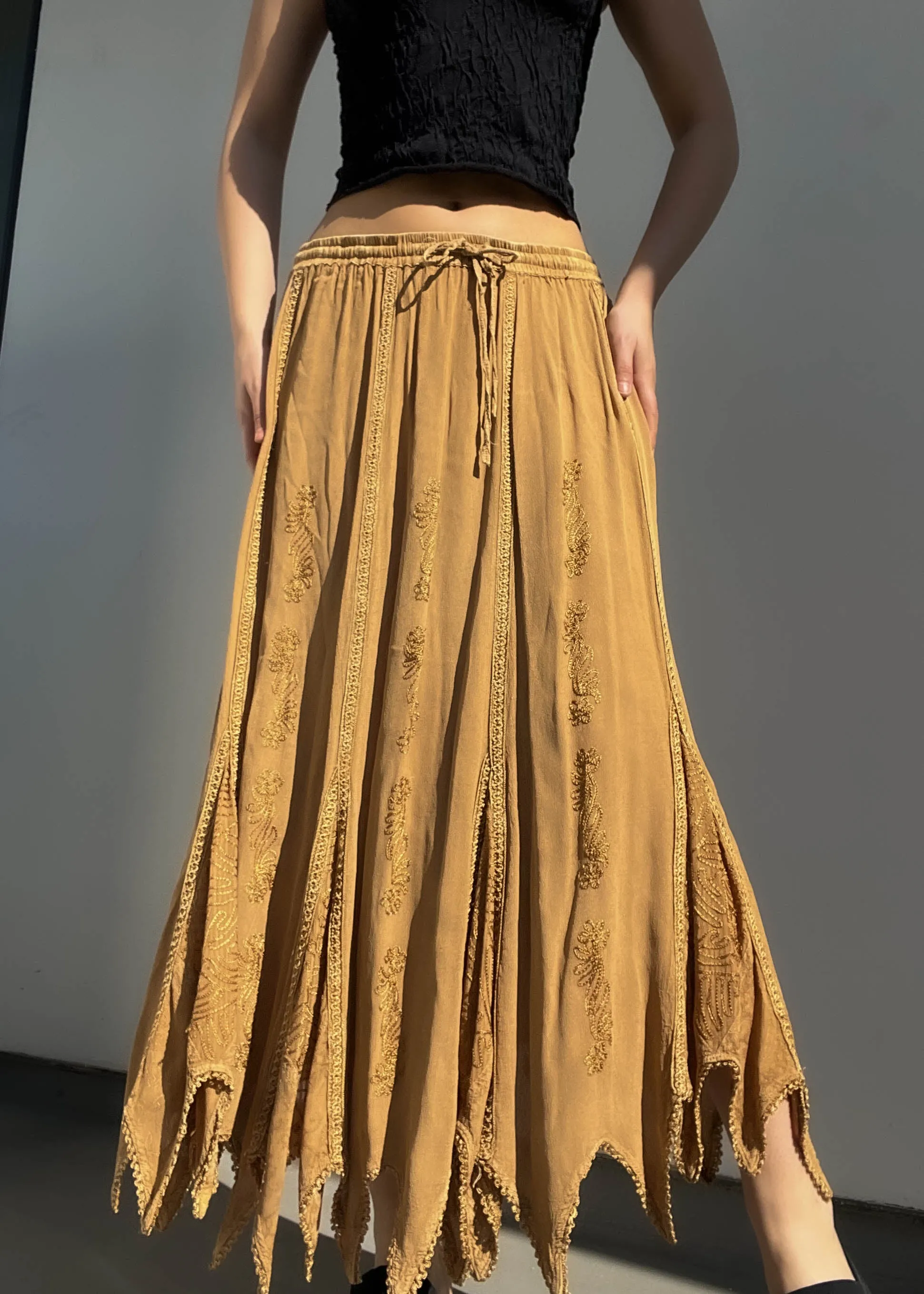 90's Breezy Maxi Skirt