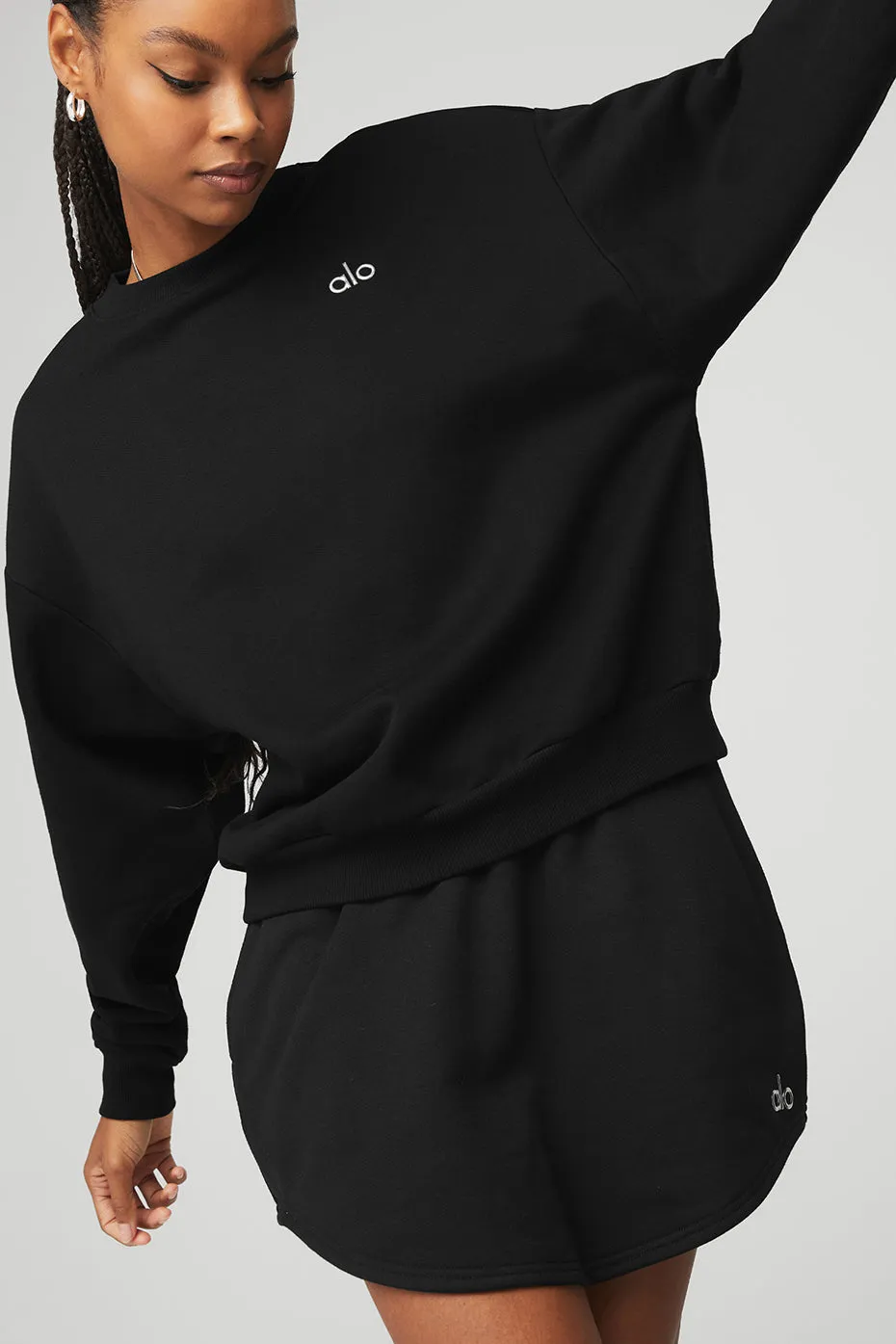 Accolade Crew Neck Pullover & High-Waist Accolade Skirt Set