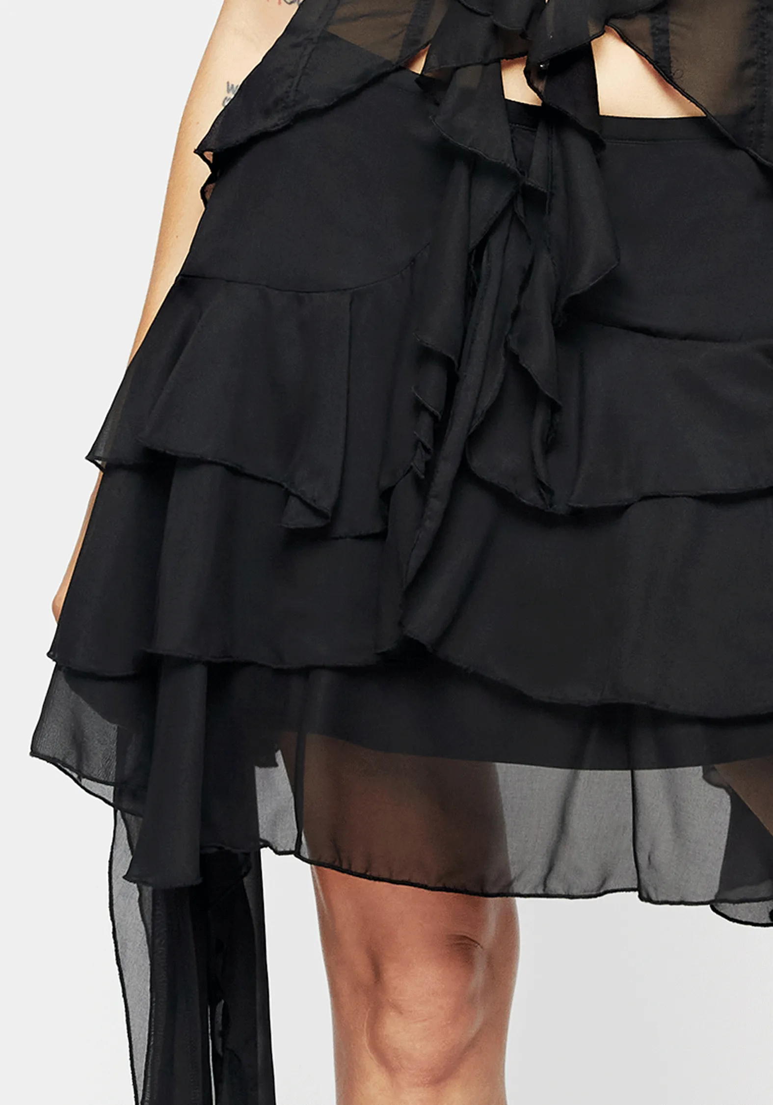 Aleera Chiffon Ruffle Skirt