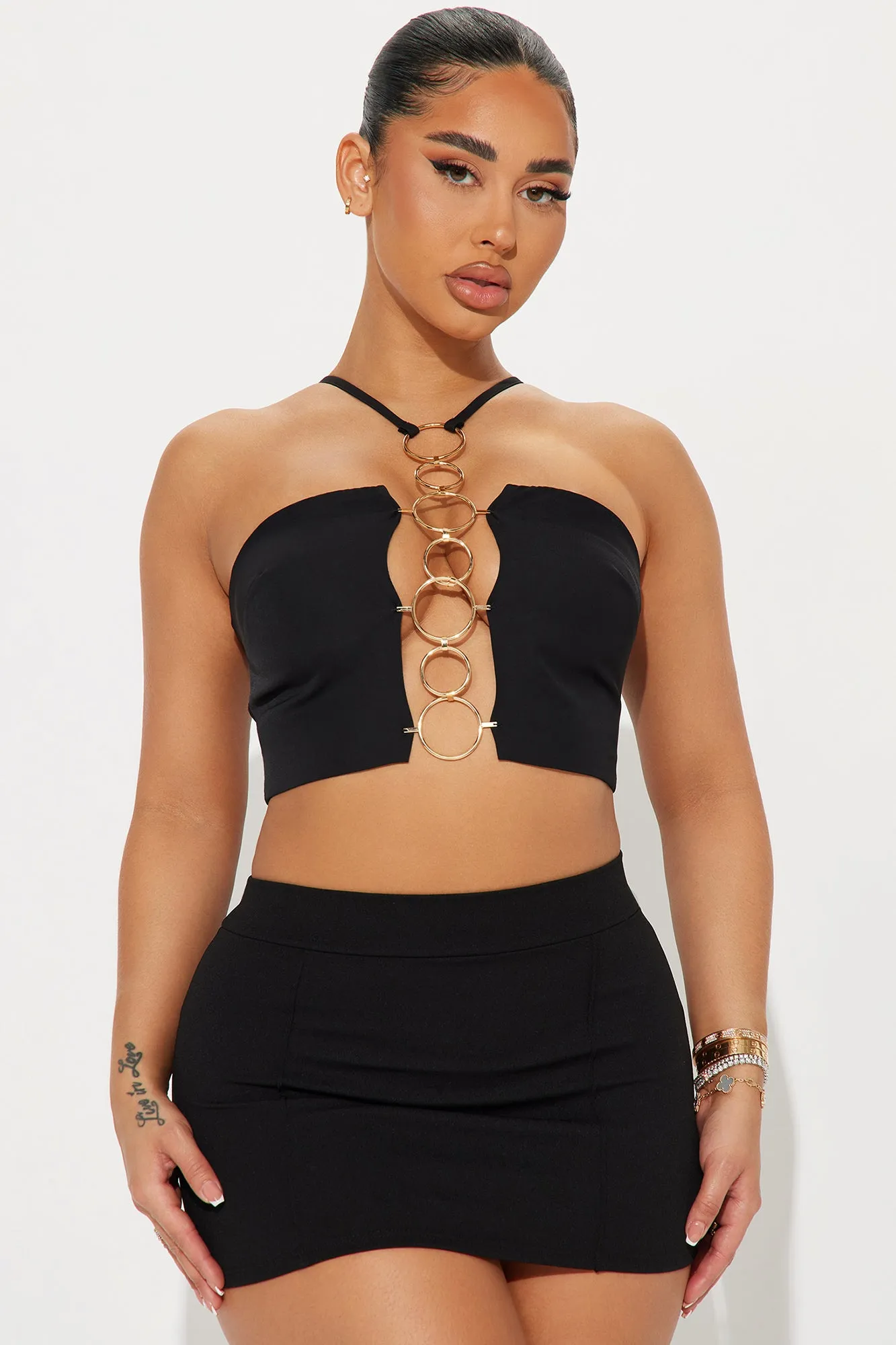 Always A Statement Piece Top - Black