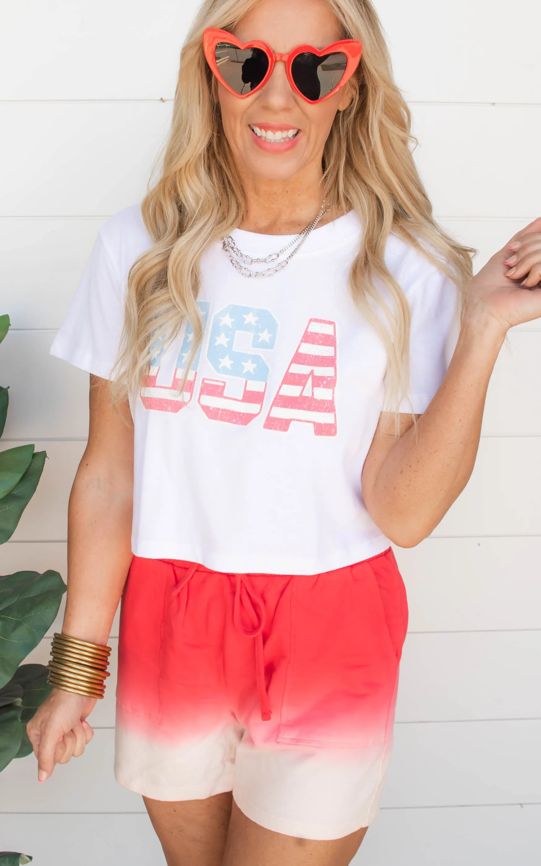 American Flag USA Graphic Crop Tee | FINAL SALE