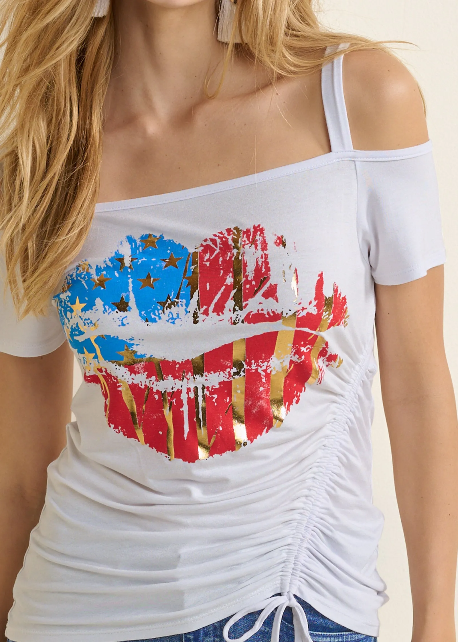 Americana Graphic Tee - White Multi