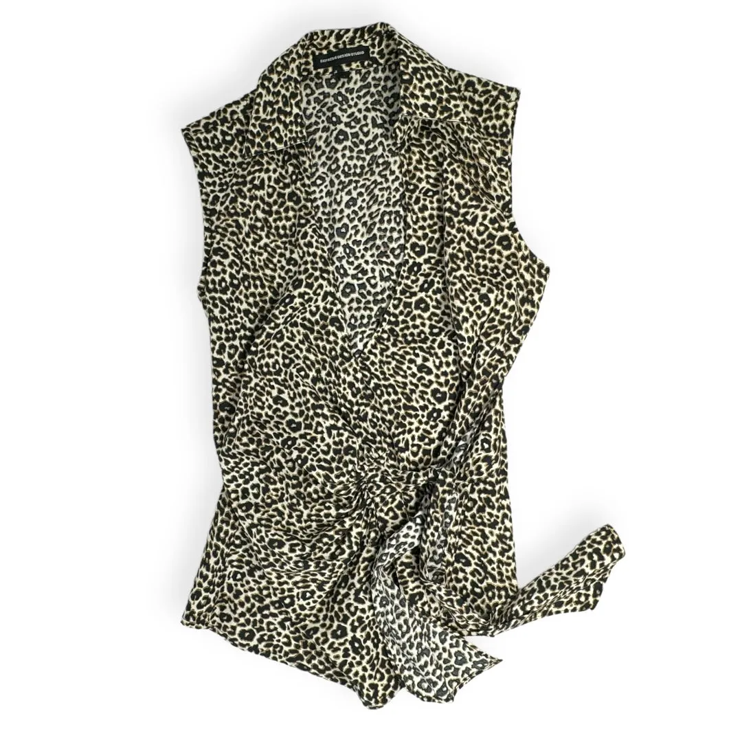 Animal Print Top Sleeveless Express Design Studio, Size Xs