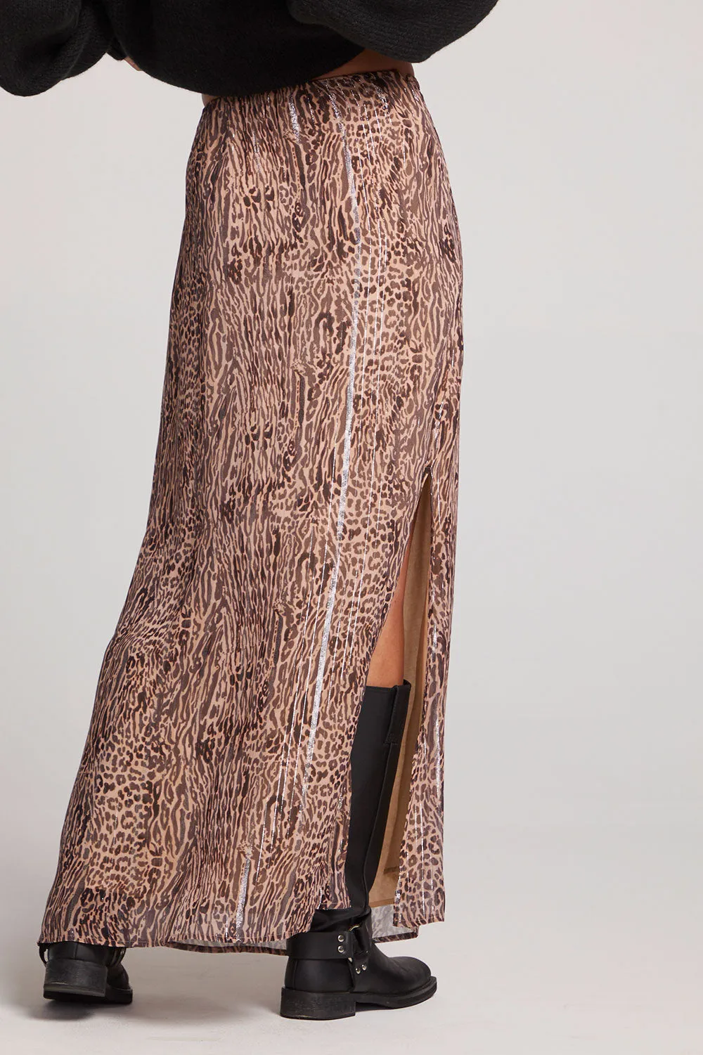 Aquarius Classic Leopard Maxi Skirt