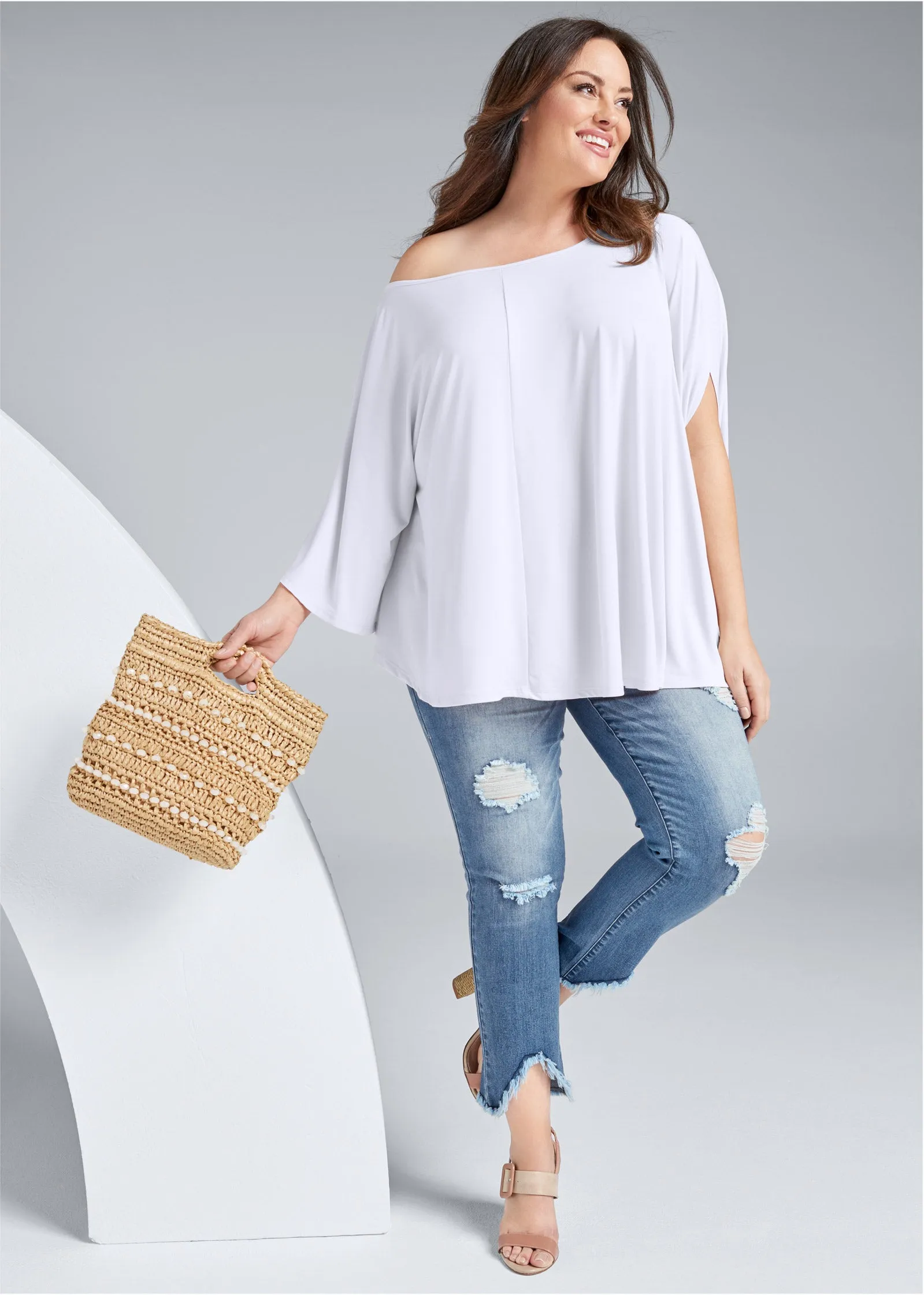 Asymmetrical Top - White