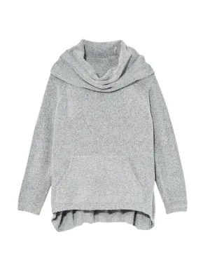 Aveline Cowl Neck Sweater | Light Grey