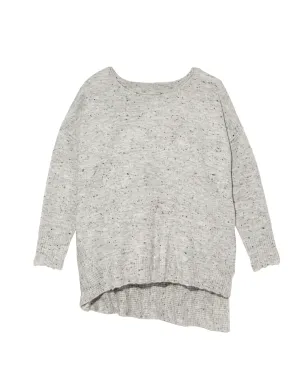 Avery High-Low Sweater | Light Grey