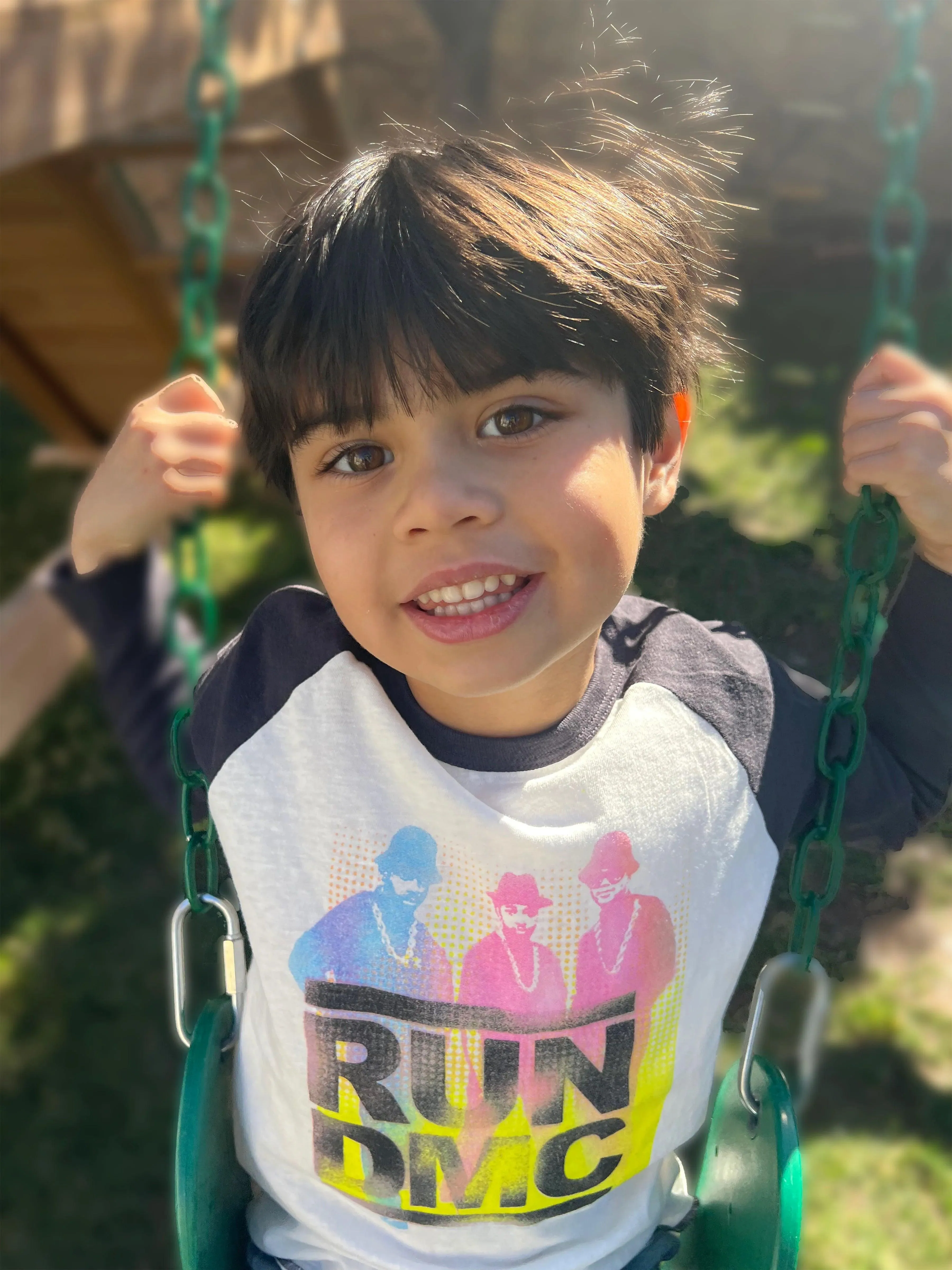 Baby Boy Tops | Run DMC Graffiti Long Sleeve Raglan Tee | Rowdy Sprouts