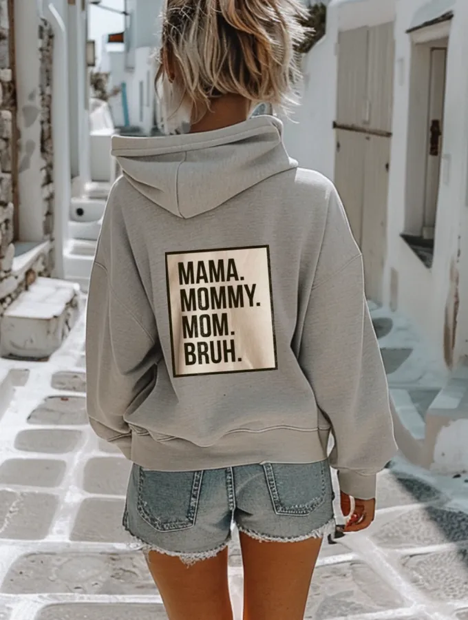 B&W ALL MAMAS HOODIE - GREY