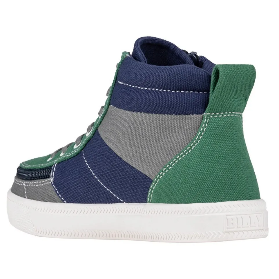 Billy Footwear (Kids) - Street High Top Earth Colour Block Canvas Shoes