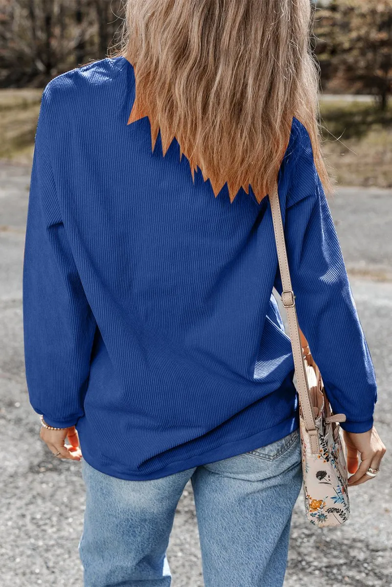 Blue "GAME DAY" Glitter Sweatshirt