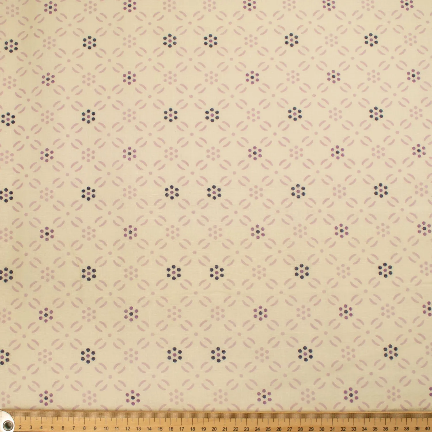 Border Printed Cotton Voile Design-28 Purple Florals on Cream/Cats & Flowers on Blue Checks