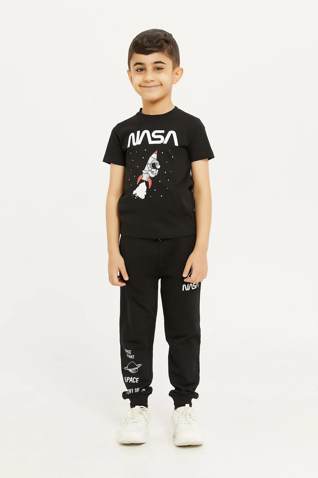 Boys Black Nasa Active Pant