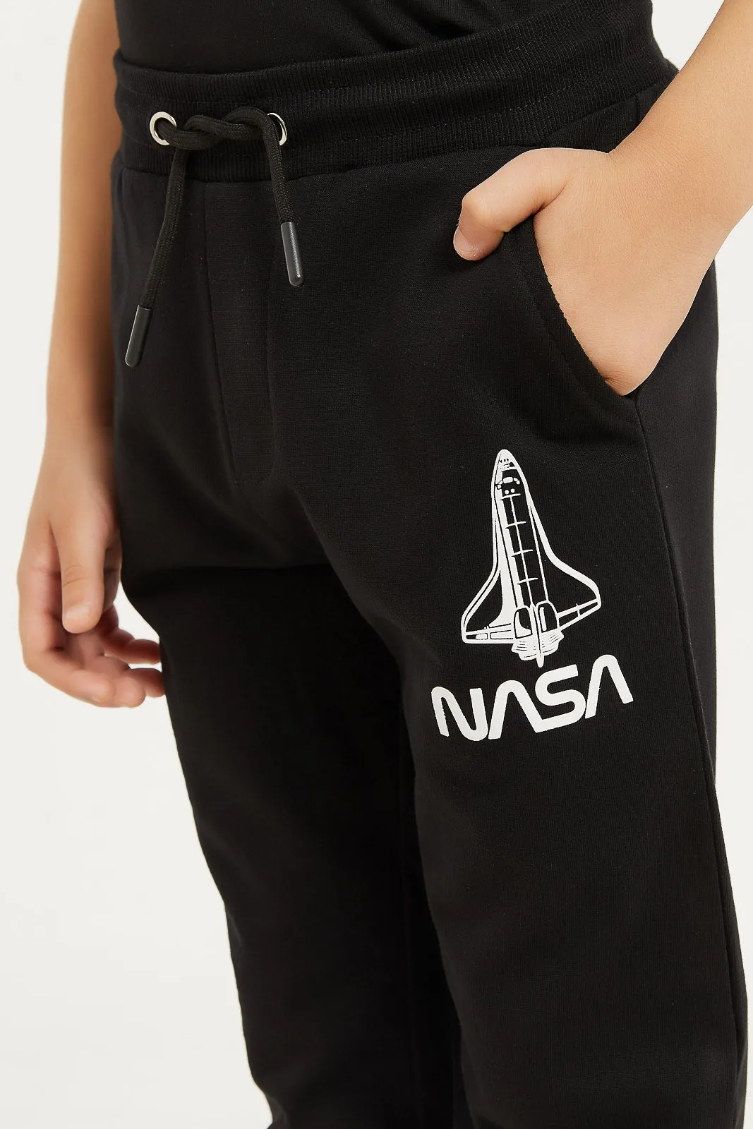 Boys Black Nasa Active Pant