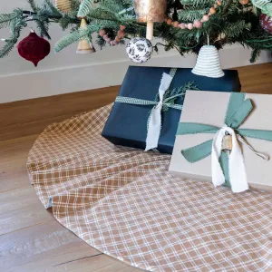 Camel Plaid Tree Skirt