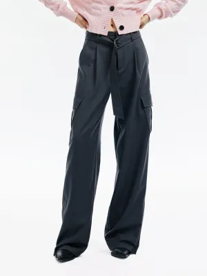 Cargo Pocket Belt Pants