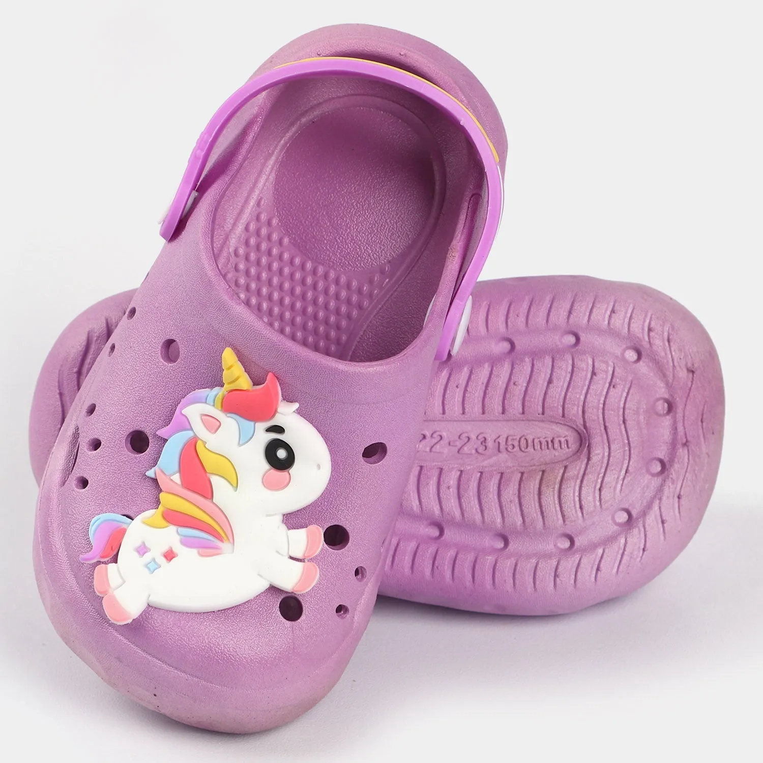 CHARACTER Girls Clogs Non Slippery-Purple