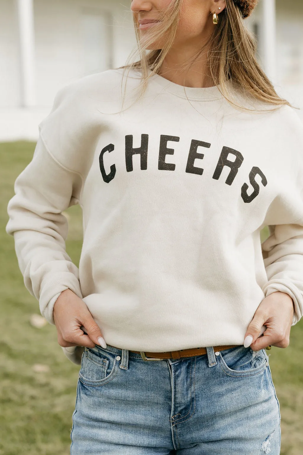 Cheers Pullover-Heather Dust