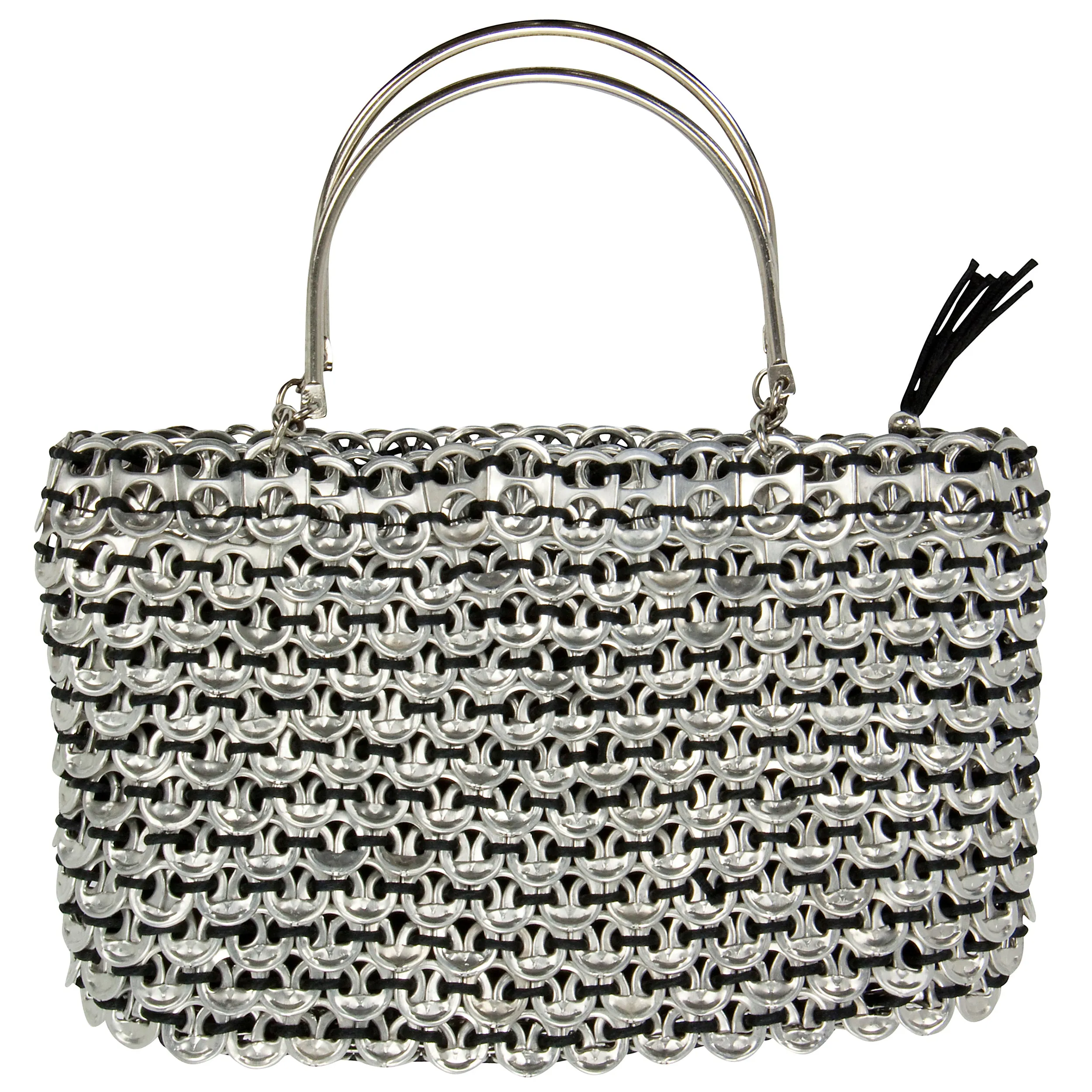 Colorful Recycled  Poptop Handbag with Metal Handles ImagineArte