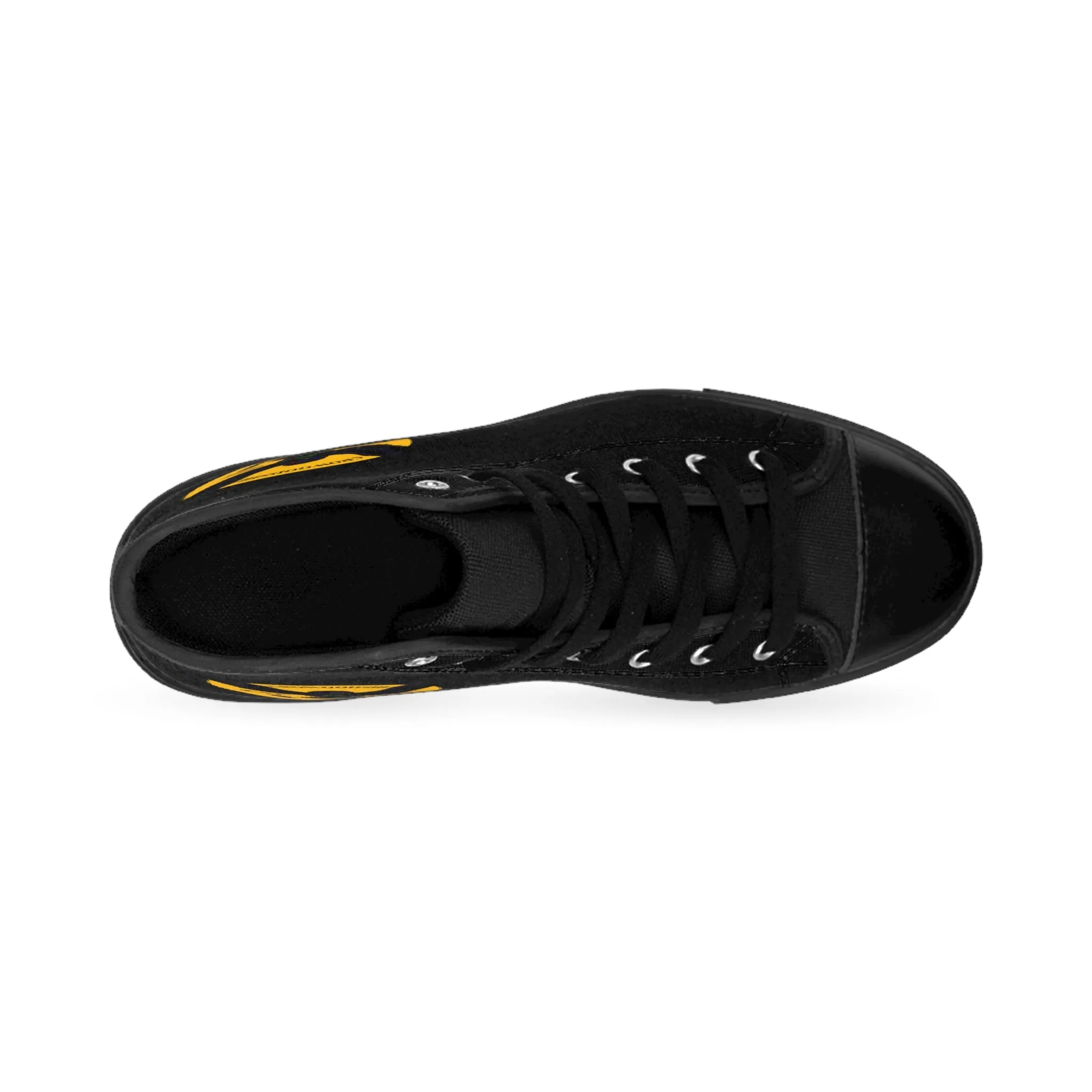 Crowgodshi 2nd Gen. High-Tops, Black on Black w/ GOLD LOGO