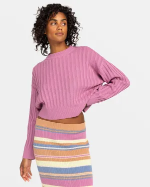 Exploring Diary Crew Neck Sweater - Mauve Orchid