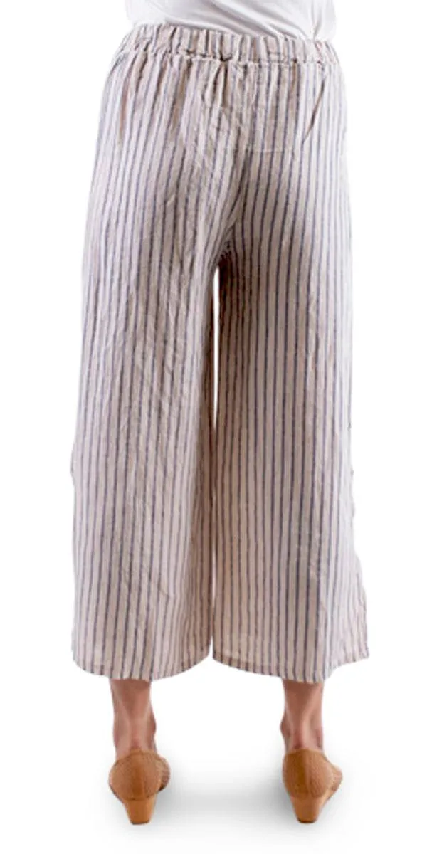 Giulana Striped Capri Pants