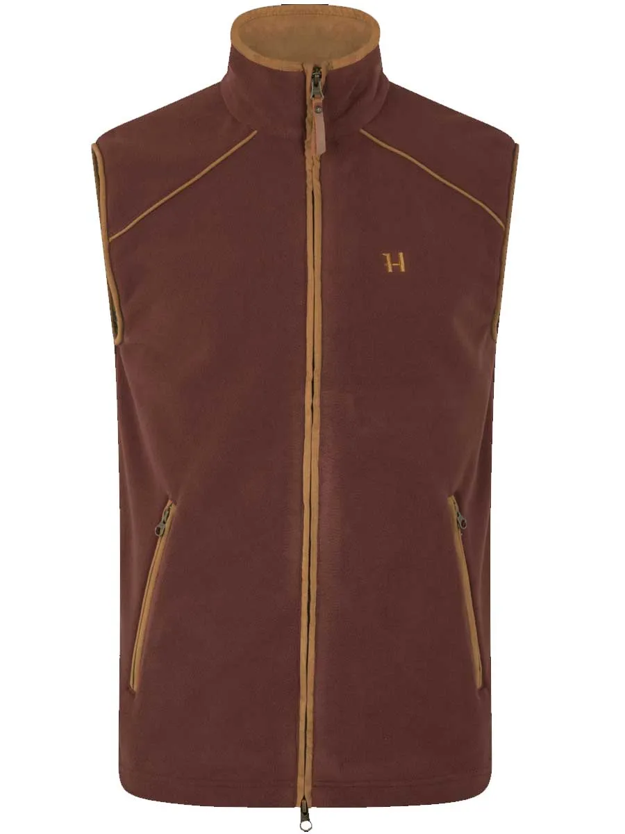 HARKILA Sandhem 200 Fleece Gilet - Mens Polartec - Burgundy