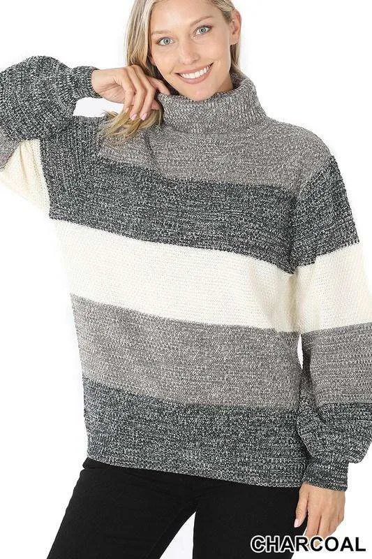 Heather Block Sweater | S-XL