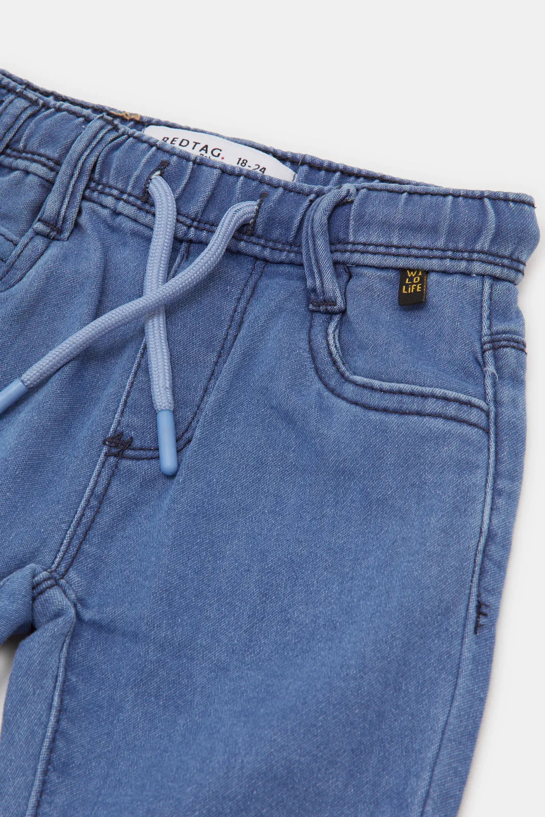 Infant Boys Blue Plain Denim Pants