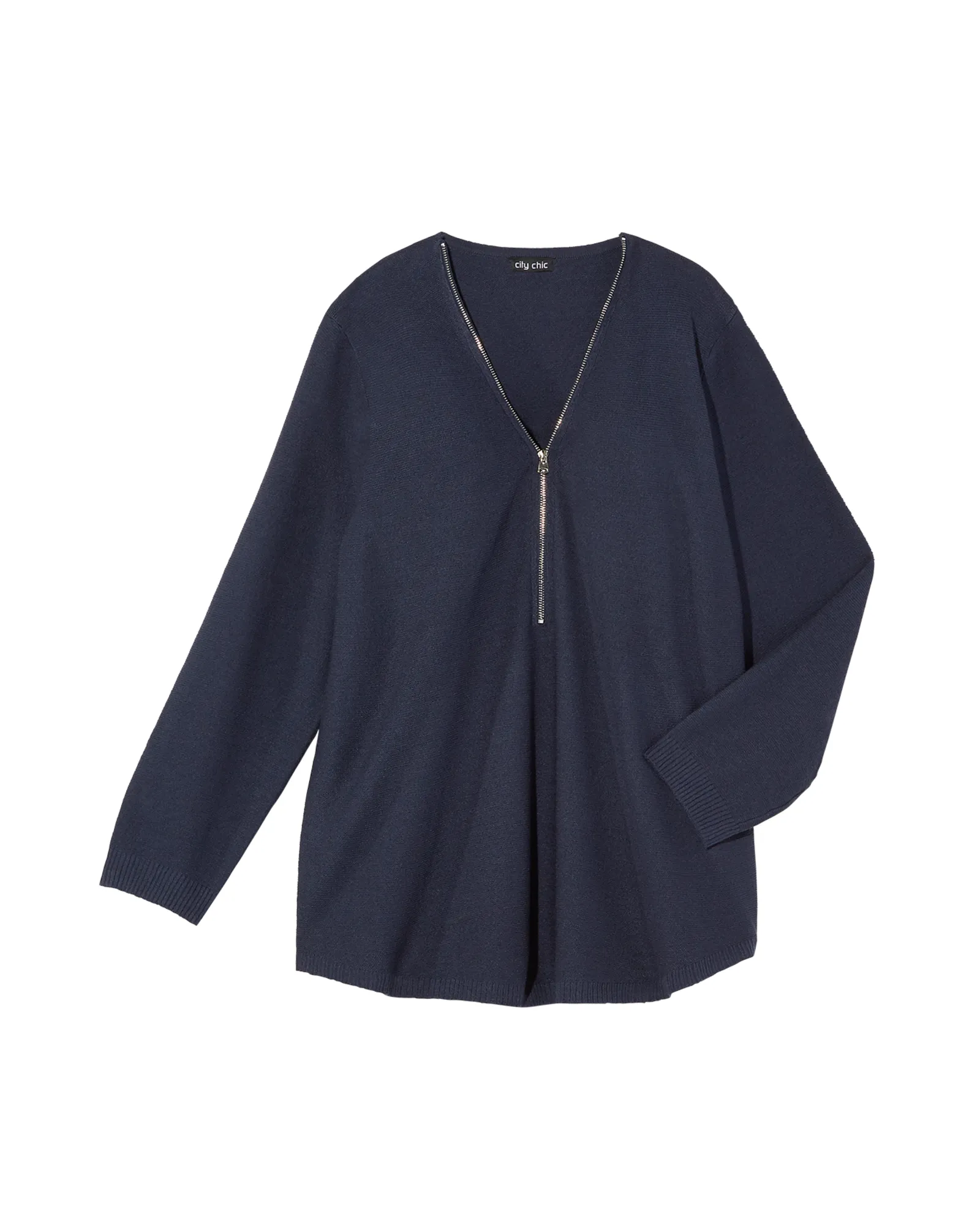 Juliana Zip Trim Sweater | Navy