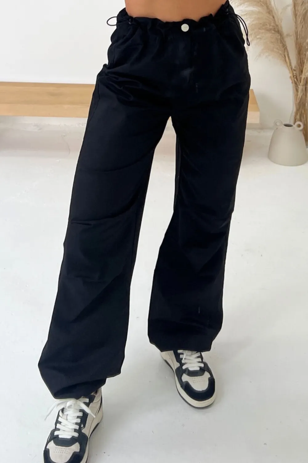 Karina black cargo trousers