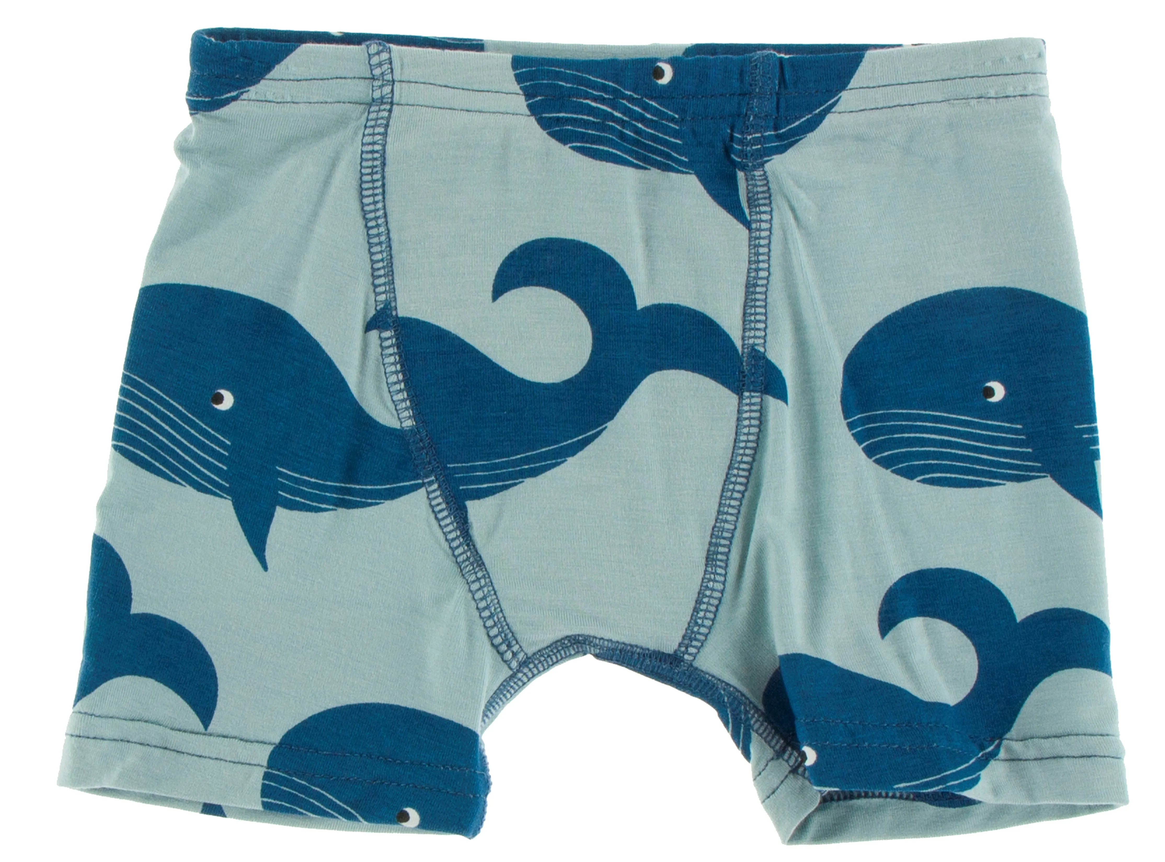 KicKee Pants Ivy Waves & Jade Whales Boxer Briefs Set