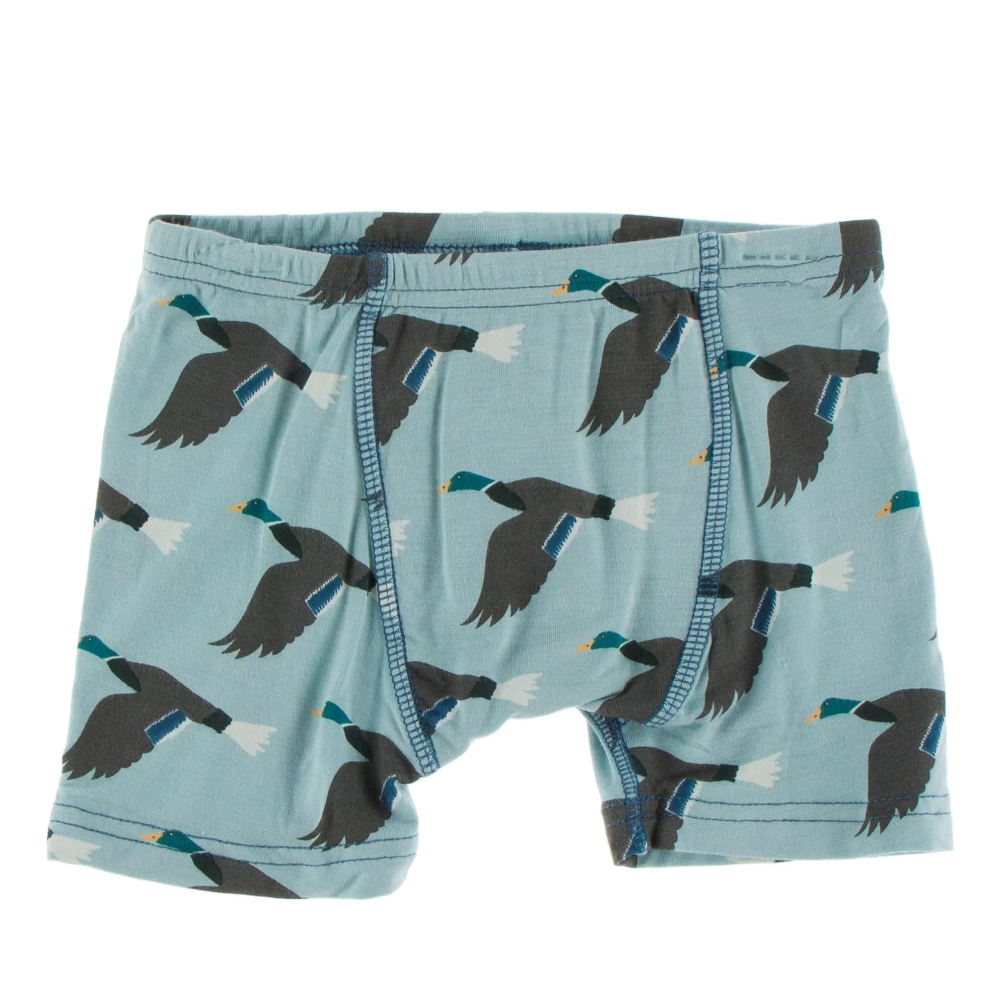 KicKee Pants Twilight Whirling River & Jade Mallard Duck Boys Boxer Briefs Set