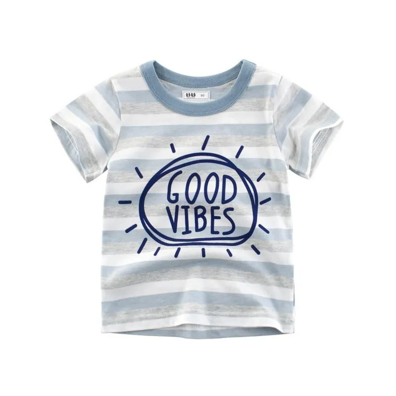 Kids Premium Cotton T-Shirt 'Good Vibe' Pattern