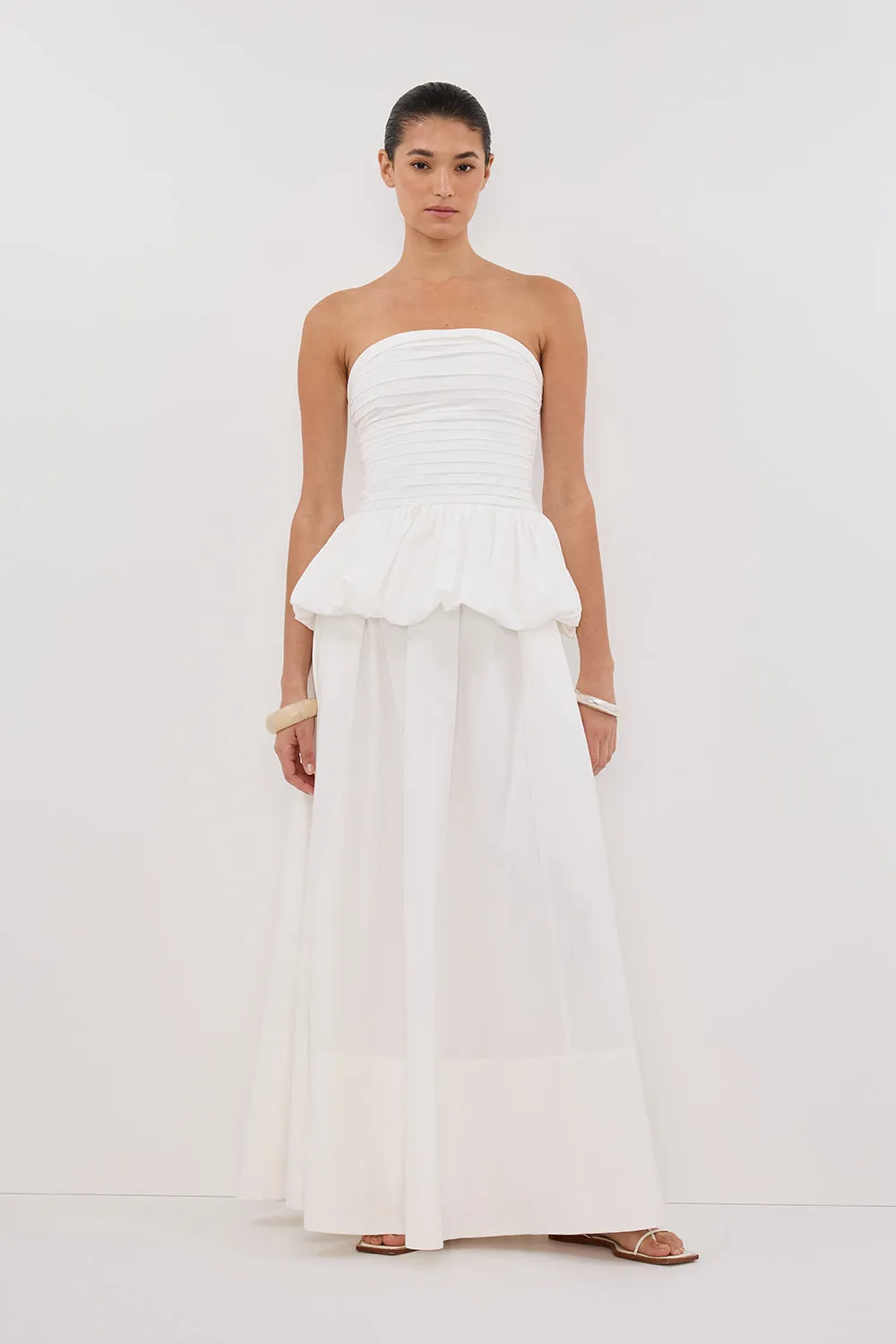 KIRSTY WHITE POPLIN CIRCLE SKIRT