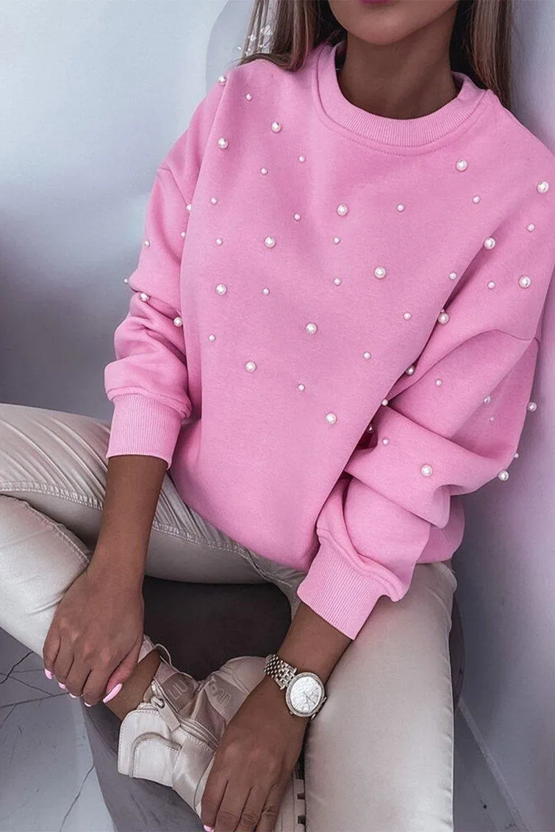 Lisa Pink Pearl Sweater