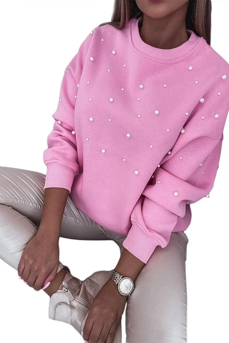 Lisa Pink Pearl Sweater