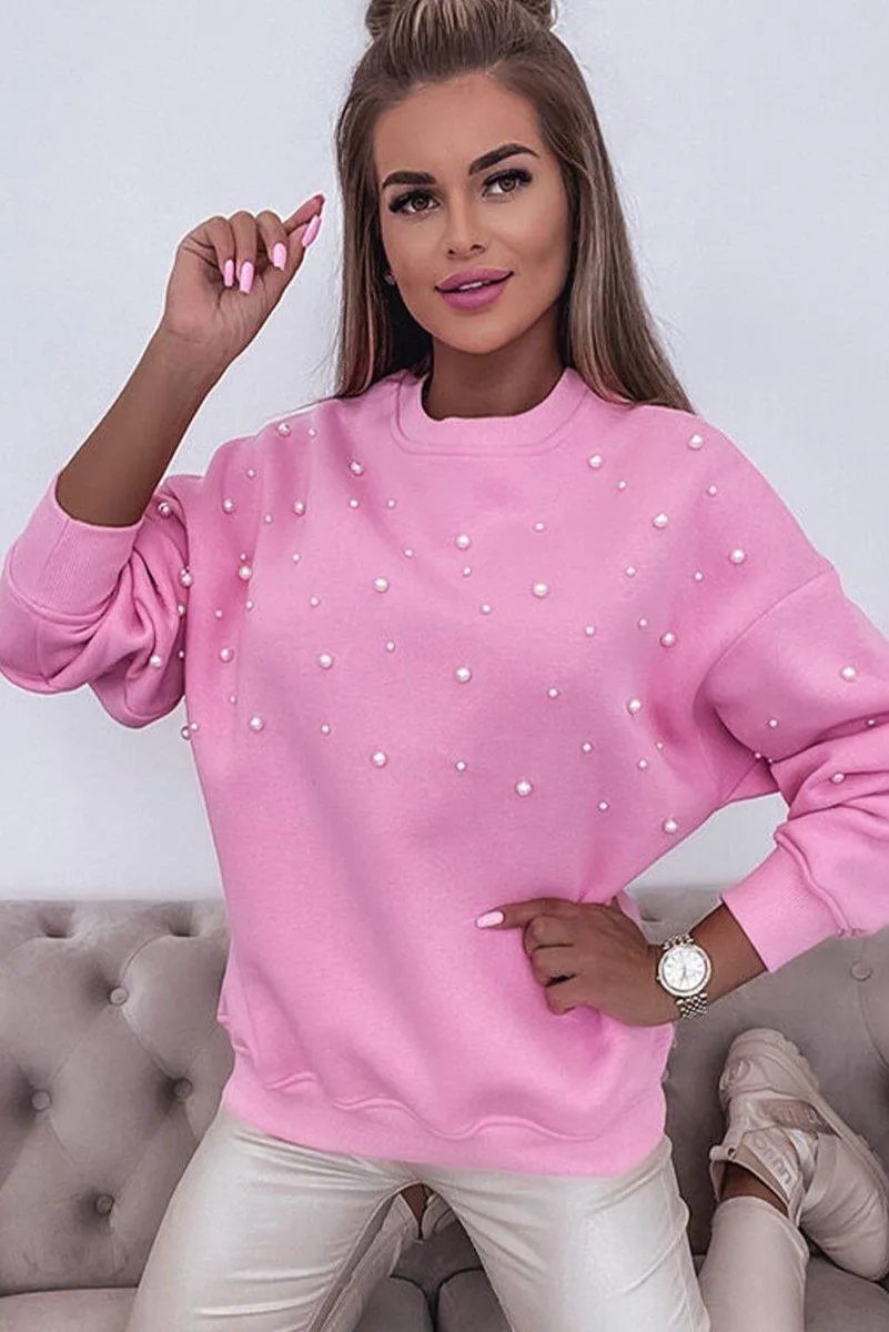 Lisa Pink Pearl Sweater