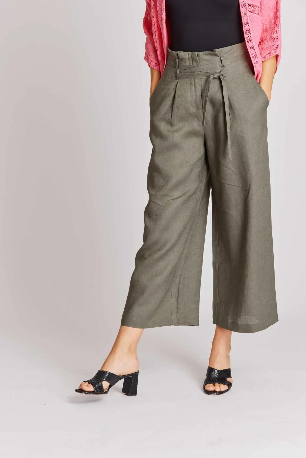 Malala Linen Pant -Black