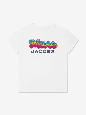 MARC JACOBS Girls Organic Cotton Logo T-Shirt in White