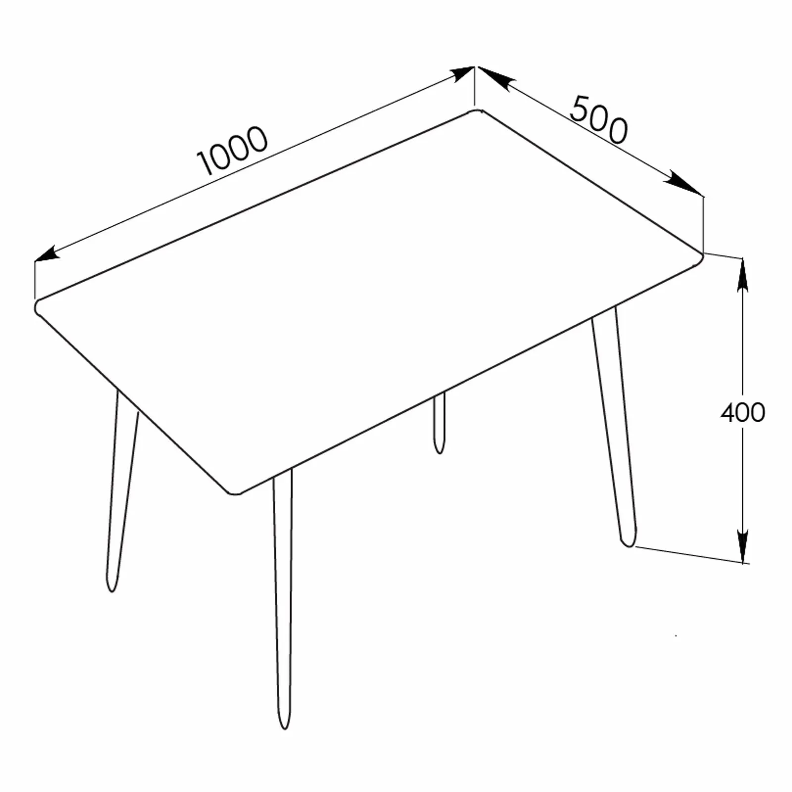 Mendy Black Sintered Stone Coffee Table with Metal Legs by Criterion™