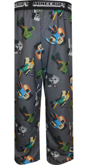 Minecraft Zombies, Skeletons and Pillagers Boy's Pajama Pants