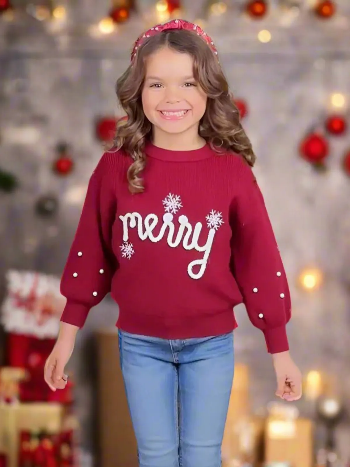 Mommy and Me Merry Snowflake Christmas Sweater