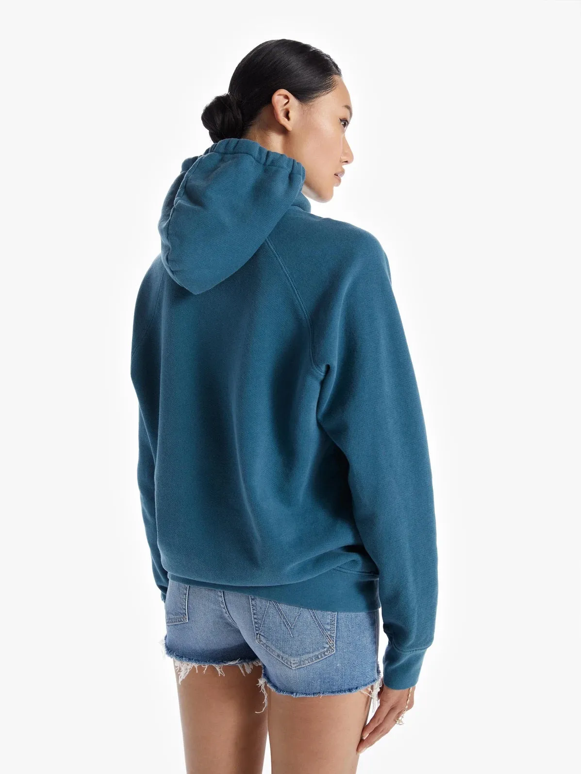 Mother - The Loafer Hoodie in Coral Blue in the Hot Seat