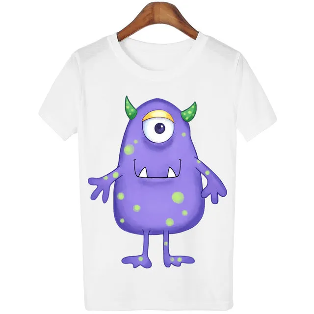 New Women Tshirt 18 Style Smoking Alien Print Funny Casual ET T-shirt For Lady White Plus Size Top Tees Hipster