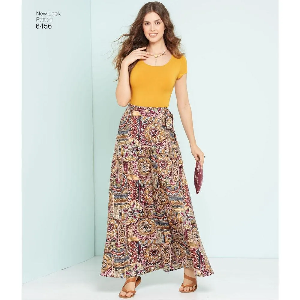 Newlook Pattern 6456 Misses' Easy Wrap Skirts in Four Lengths