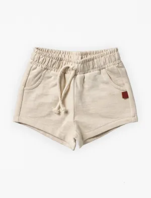 Organic Shorts in Oatmeal Melange