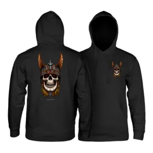 Powell Peralta Andy Anderson Skull Hooded Sweatshirt Mid Weight Black